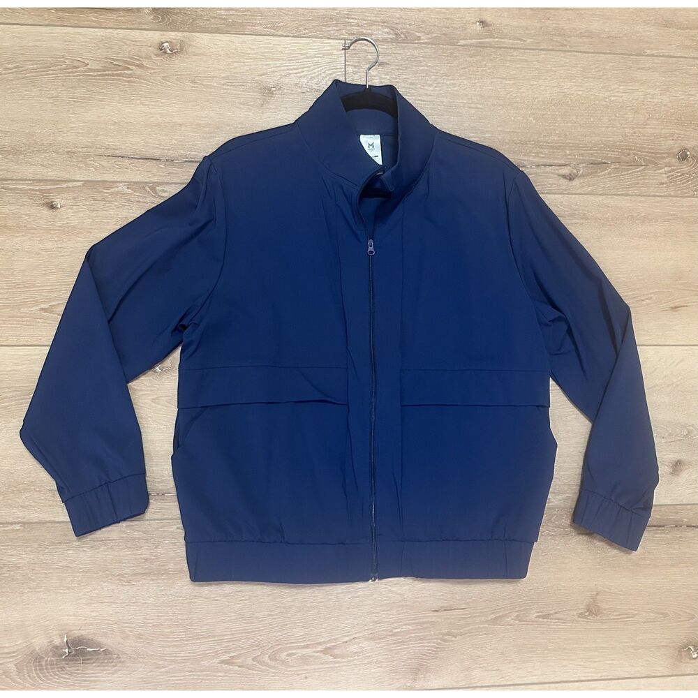 Member's Mark Women's Travel Bomber Style Jacket Navy Blue Large EUC